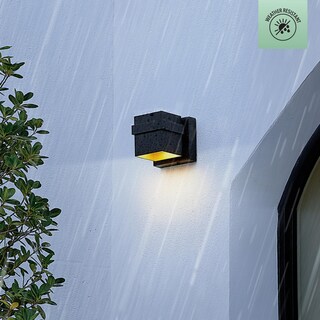 Foto 3 | Foto 3 | Lámpara De Pared Para Exteriores Globe 11 5 W Led Negro Mate Y Dorado - Venta Internacional.