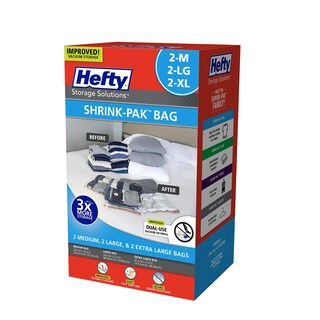 Foto 1 | Foto 1 | Bolsa De Almacenamiento Hefty Shrink-pak Vacuum Seal Juego De 6 Piezas - Venta Internacional.