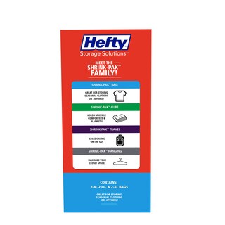 Foto 5 | Foto 5 | Bolsa De Almacenamiento Hefty Shrink-pak Vacuum Seal Juego De 6 Piezas - Venta Internacional.
