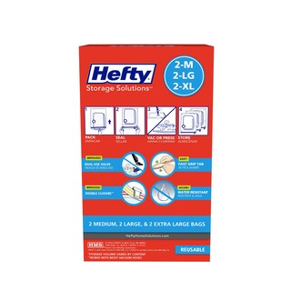 Foto 6 | Foto 6 | Bolsa De Almacenamiento Hefty Shrink-pak Vacuum Seal Juego De 6 Piezas - Venta Internacional.