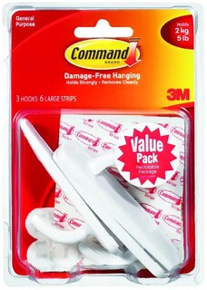 Foto 1 | Foto 1 | Storage Hook Command Large Utility 3 Ganchos Y 6 Tiras - Venta Internacional.