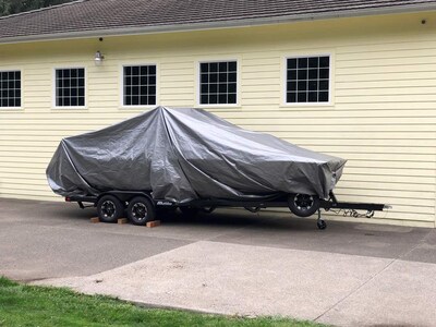 Foto 7 | Foto 7 | Tarp Dry Top Multiusos Color Plateado Y Marrón 3 M X 7 3 M - Venta Internacional.