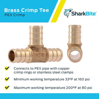 Foto 4 | Foto 4 | Brass Crimp Tee Sharkbite De 1/2 Pulgada Para Tubería Pex - Venta Internacional.