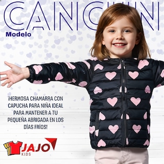 Foto 2 | Foto 2 | Chamarra Para Niña Cancun Azul Abrigadora Con Capucha Térmica Invernal