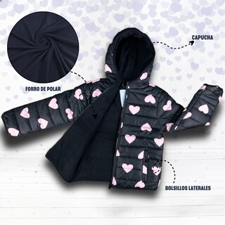 Foto 3 | Foto 3 | Chamarra Para Niña Cancun Azul Abrigadora Con Capucha Térmica Invernal