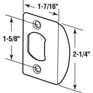 Foto 2 | Foto 2 | Tope para Puerta Prime-line E 2232 Latch Strike Brass 2 Pack - Venta Internacional