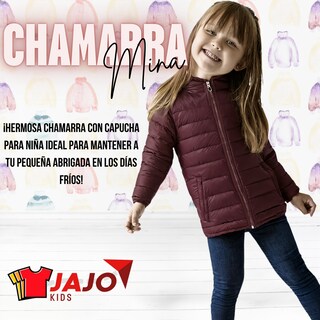 Foto 2 | Foto 2 | Chamarra Para Niña Mina Vino Abrigadora Con Capucha Térmica Invernal