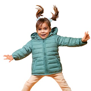 Foto 1 | Foto 1 | Chamarra Para Niña Mina Turquesa Abrigadora Con Capucha Térmica Invernal