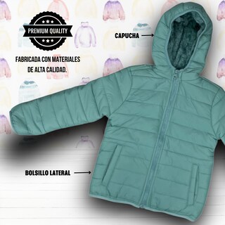 Foto 3 | Foto 3 | Chamarra Para Niña Mina Turquesa Abrigadora Con Capucha Térmica Invernal