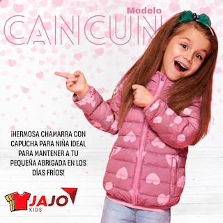 Foto 2 | Foto 2 | Chamarra Para Niña Cancun Rosa Abrigadora Con Capucha Térmica Invernal
