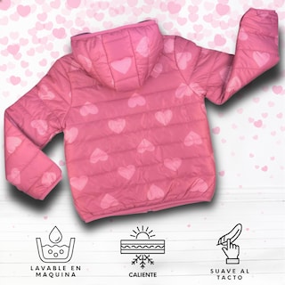 Foto 4 | Foto 4 | Chamarra Para Niña Cancun Rosa Abrigadora Con Capucha Térmica Invernal