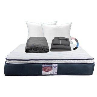 Foto 1 | Foto 1 | Colchón Spring Air Mónaco Individual + Almohadas Royal Twin + Protector Lux + Sábanas Royal
