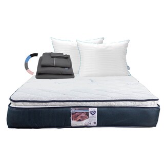 Foto 1 | Foto 1 | Colchón Spring Air Mónaco Matrimonial + Almohadas Royal Twin + Sábanas Royal
