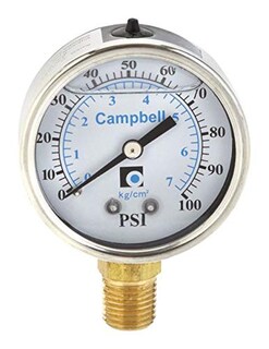 Foto 1 | Foto 1 | Manómetro Campbell 1/4'' X 7.6 Cm L - Venta Internacional.
