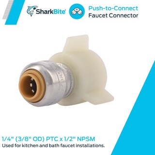 Foto 2 | Foto 2 | Conector De Grifo Sharkbite De Latón Con Conexión A Presión De 1/4 X 1/2 Pulgadas - Venta Internacional.