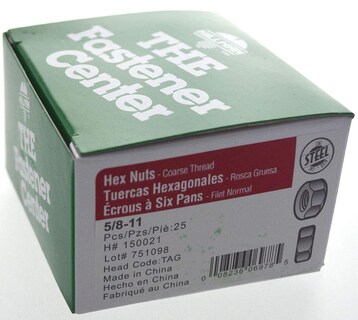 Foto 3 | Foto 3 | Hex Nuts Hillman 150021 - Hilo Grueso (5/8 X 11 Pulgadas Cinc 25 Unidades) - Venta Internacional.