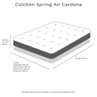 Foto 8 | Foto 8 | Colchón Spring Air Cardona Queen Size + Protector Ultra
