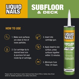 Foto 4 | Foto 4 | Adhesivo Líquido Nails Lnp902 Para Subsuelo Y Deck Bajo Voc 828 Ml - Venta Internacional.