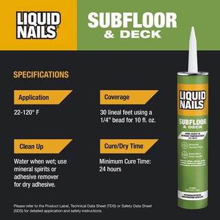 Foto 5 | Foto 5 | Adhesivo Líquido Nails Lnp902 Para Subsuelo Y Deck Bajo Voc 828 Ml - Venta Internacional.