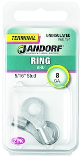 Foto 1 | Foto 1 | Terminal Anular Jandorf Calibre 8 Perno De 5/16 Pulgadas Sin Aislamiento Paquete De 2 - Venta Internacional.