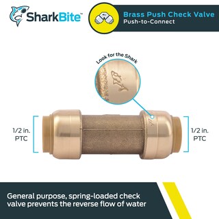 Foto 2 | Foto 2 | Válvula De Retención Sharkbite De Latón De 1/2 Pulgada Con Conexión A Presión - Venta Internacional.