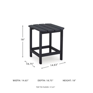 Foto 5 | Foto 5 | Mesa Auxiliar Para Exteriores Diseño Exclusivo De Ashley Black 38 X 48 X 46 Cm - Venta Internacional.