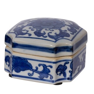 Foto 3 | Foto 3 | Set De 3 Cajas Decorativas Benzara Diseño Floral De Porcelana - Venta Internacional.