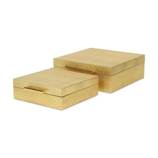 Foto 3 | Foto 3 | Juego De Cajas De Almacenamiento Cheung De Piel De Serpiente Dorada Hechas A Mano - Venta Internacional.