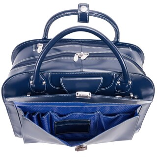 Foto 6 | Foto 6 | Maletín Para Portátil Mcklein Edgebrook De 15 Pulgadas De Cuero Azul Marino - Venta Internacional.