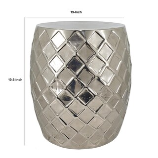 Foto 5 | Foto 5 | Taburete Benzara Moderno Con Tambor De Aluminio De 20 Pulgadas  Plateado - Venta Internacional.