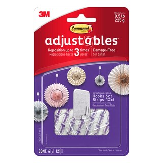 Foto 1 | Foto 1 | Ganchos Ajustables De Almacenamiento Command Mini 6 Ganchos 12 Tiras - Venta Internacional.