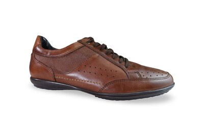 Foto 1 | Foto 1 | Zapato Casual Hombre Benissimo 4117 Café Piel Perforado