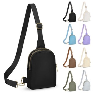 Foto 1 | Foto 1 | Bolso Bandolera Frenou Con 2 Cremalleras Impermeable Negro - Venta Internacional.