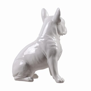 Foto 3 | Foto 3 | Figura Hi-line Gift Ltd. Bulldog Francés 25 Cm Color Blanco - Venta Internacional.