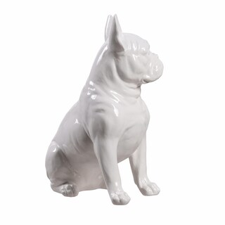 Foto 6 | Foto 6 | Figura Hi-line Gift Ltd. Bulldog Francés 25 Cm Color Blanco - Venta Internacional.