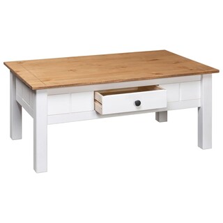 Foto 6 | Foto 6 | Mesa De Café Vidaxl Panama Range Rectangular De Madera De Pino Blanca - Venta Internacional.