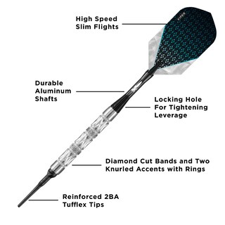 Foto 3 | Foto 3 | Darts Viper Diamond 90% Tungsteno Punta Blanda 16 G Con Funda - Venta Internacional.