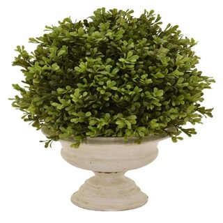 Foto 1 | Foto 1 | Planta Artificial Benzara Topiario De Madera De Boj 38 Cm Verde Y Blanco - Venta Internacional.