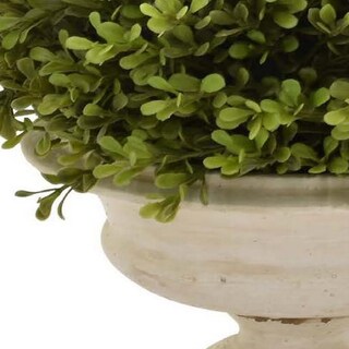 Foto 2 | Foto 2 | Planta Artificial Benzara Topiario De Madera De Boj 38 Cm Verde Y Blanco - Venta Internacional.