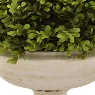 Foto 3 | Foto 3 | Planta Artificial Benzara Topiario De Madera De Boj 38 Cm Verde Y Blanco - Venta Internacional.