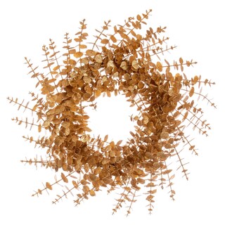 Foto 1 | Foto 1 | Corona De Eucalipto Artificial Con Purpurina Dorada Vickerman 61 Cm - Venta Internacional.