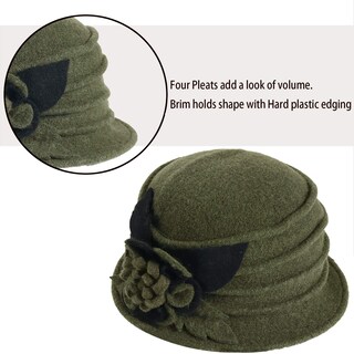 Foto 3 | Foto 3 | Gorro De Invierno Forbusite Vintage Para Mujer Vestido Floral De Lana - Venta Internacional.