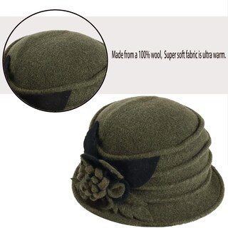 Foto 5 | Foto 5 | Gorro De Invierno Forbusite Vintage Para Mujer Vestido Floral De Lana - Venta Internacional.