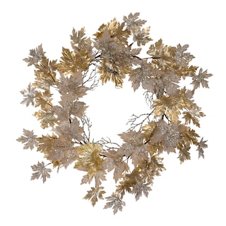Foto 1 | Foto 1 | Corona Vickerman 76 Cm Color Champán Hoja De Arce Artificial - Venta Internacional.