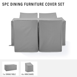 Foto 4 | Foto 4 | Juego De Fundas Para Muebles De Patio Crosley Impermeable Gris 5 Piezas - Venta Internacional.