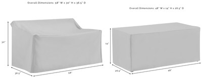 Foto 6 | Foto 6 | Juego De Fundas Para Muebles Crosley De 3 Piezas Impermeables Gris - Venta Internacional.