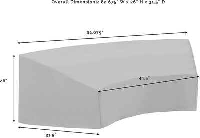 Foto 4 | Foto 4 | Funda Para Muebles Crosley Furniture Seccional Con Forma De Media Luna Impermeable Bronceado - Venta Internacional.