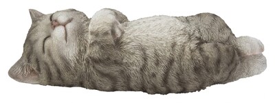 Foto 1 | Foto 1 | Figura Hi-line Gift Ltd Sleeping Cat Color Gris Realista - Venta Internacional.