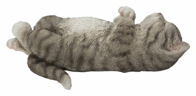 Foto 3 | Foto 3 | Figura Hi-line Gift Ltd Sleeping Cat Color Gris Realista - Venta Internacional.