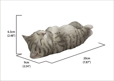 Foto 6 | Foto 6 | Figura Hi-line Gift Ltd Sleeping Cat Color Gris Realista - Venta Internacional.